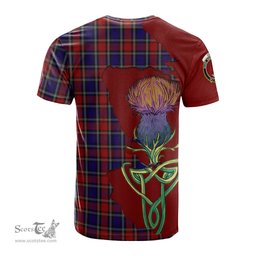 Scottish Clark Red Clan Tartan with Thistle and Scotland Map Tartan Plaid T Shirt Scottish Plaid Tartan Plaid - ScotsTee - scotstee.com