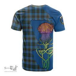 Scottish Cockburn Modern Clan Tartan with Thistle and Scotland Map Tartan Plaid T Shirt Scottish Plaid Tartan Plaid - ScotsTee - scotstee.com
