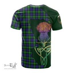 Scottish Gordon Modern Clan Tartan with Thistle and Scotland Map Tartan Plaid T Shirt Scottish Plaid Tartan Plaid - ScotsTee - scotstee.com