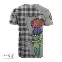 Scottish Douglas Grey Modern Clan Tartan with Thistle and Scotland Map Tartan Plaid T Shirt Scottish Plaid Tartan Plaid - ScotsTee - scotstee.com