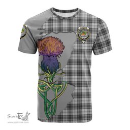 Scottish Douglas Grey Modern Clan Tartan with Thistle and Scotland Map Tartan Plaid T Shirt Scottish Plaid Tartan Plaid - ScotsTee - scotstee.com