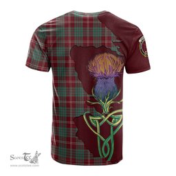 Scottish Crawford Modern Clan Tartan with Thistle and Scotland Map Tartan Plaid T Shirt Scottish Plaid Tartan Plaid - ScotsTee - scotstee.com