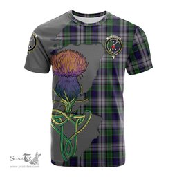 Scottish Colquhoun Dress Clan Tartan with Thistle and Scotland Map Tartan Plaid T Shirt Scottish Plaid Tartan Plaid - ScotsTee - scotstee.com