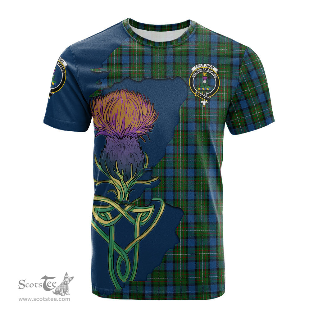 Scottish Ferguson of Atholl Clan Tartan with Thistle and Scotland Map Tartan Plaid T Shirt Scottish Plaid Tartan Plaid - ScotsTee - scotstee.com