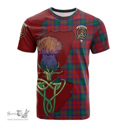 Scottish Fotheringham Modern Clan Tartan with Thistle and Scotland Map Tartan Plaid T Shirt Scottish Plaid Tartan Plaid - ScotsTee - scotstee.com