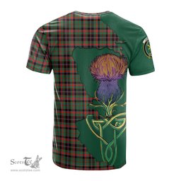 Scottish Cumming Hunting Ancient Clan Tartan with Thistle and Scotland Map Tartan Plaid T Shirt Scottish Plaid Tartan Plaid - ScotsTee - scotstee.com