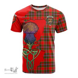 Scottish Drummond of Perth Clan Tartan with Thistle and Scotland Map Tartan Plaid T Shirt Scottish Plaid Tartan Plaid - ScotsTee - scotstee.com