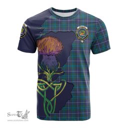 Scottish Douglas Modern Clan Tartan with Thistle and Scotland Map Tartan Plaid T Shirt Scottish Plaid Tartan Plaid - ScotsTee - scotstee.com