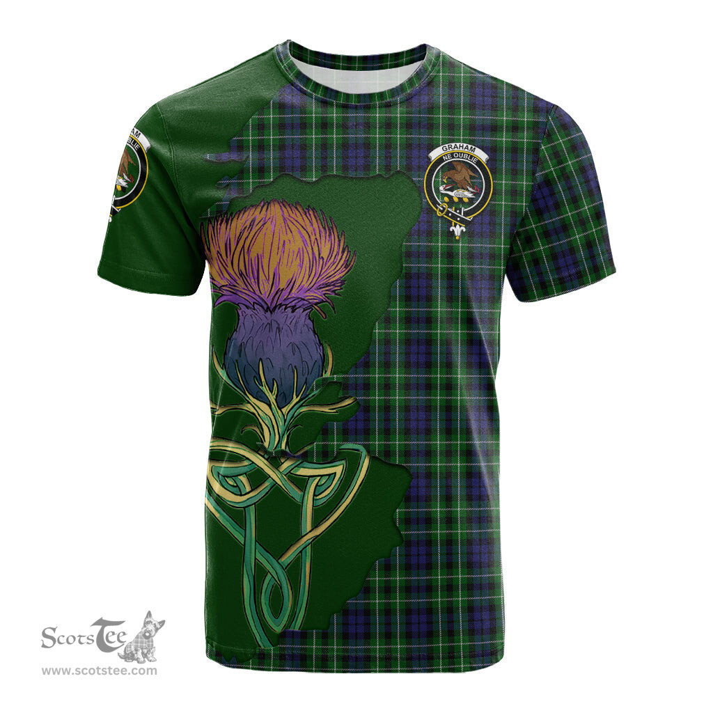 Scottish Graham of Montrose Clan Tartan with Thistle and Scotland Map Tartan Plaid T Shirt Scottish Plaid Tartan Plaid - ScotsTee - scotstee.com