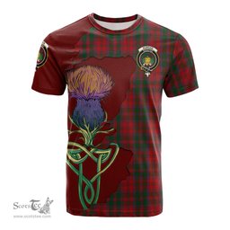 Scottish Dundas Red Clan Tartan with Thistle and Scotland Map Tartan Plaid T Shirt Scottish Plaid Tartan Plaid - ScotsTee - scotstee.com
