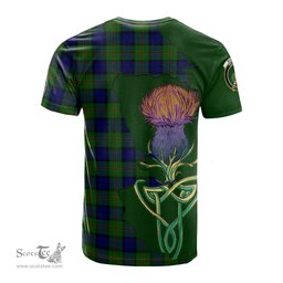 Scottish Dundas Modern Clan Tartan with Thistle and Scotland Map Tartan Plaid T Shirt Scottish Plaid Tartan Plaid - ScotsTee - scotstee.com