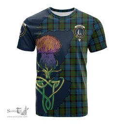 Scottish Fletcher of Dunans Clan Tartan with Thistle and Scotland Map Tartan Plaid T Shirt Scottish Plaid Tartan Plaid - ScotsTee - scotstee.com