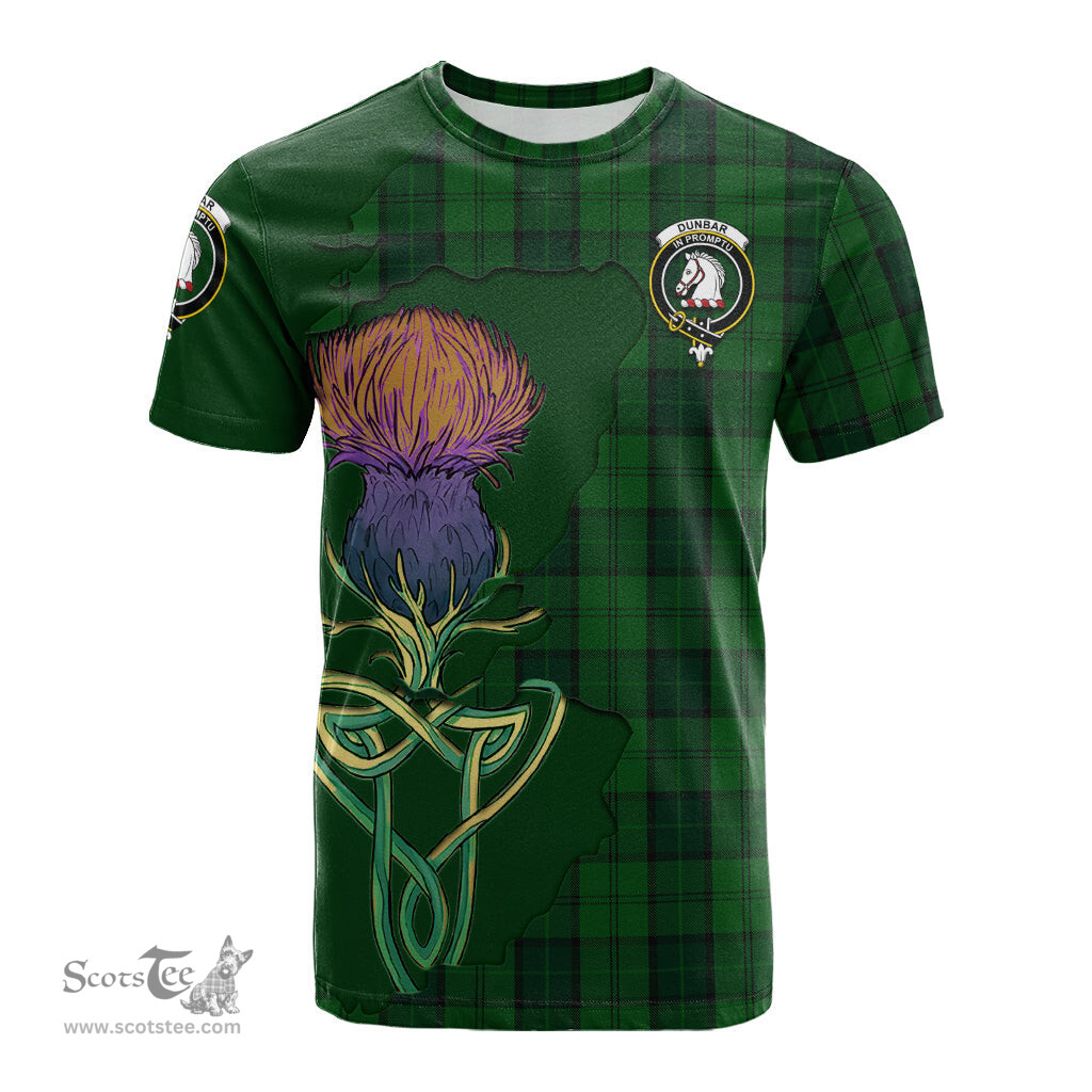 Scottish Dunbar Hunting Clan Tartan with Thistle and Scotland Map Tartan Plaid T Shirt Scottish Plaid Tartan Plaid - ScotsTee - scotstee.com