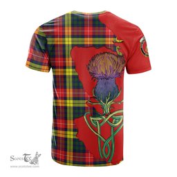 Scottish Dewar Clan Tartan with Thistle and Scotland Map Tartan Plaid T Shirt Scottish Plaid Tartan Plaid - ScotsTee - scotstee.com