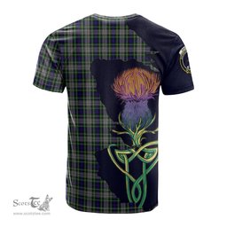 Scottish Davidson of Tulloch Dress Clan Tartan with Thistle and Scotland Map Tartan Plaid T Shirt Scottish Plaid Tartan Plaid - ScotsTee - scotstee.com