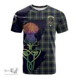 Scottish Davidson of Tulloch Dress Clan Tartan with Thistle and Scotland Map Tartan Plaid T Shirt Scottish Plaid Tartan Plaid - ScotsTee - scotstee.com