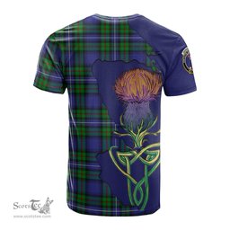Scottish Donnachaidh Clan Tartan with Thistle and Scotland Map Tartan Plaid T Shirt Scottish Plaid Tartan Plaid - ScotsTee - scotstee.com