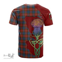 Scottish Fraser Ancient Clan Tartan with Thistle and Scotland Map Tartan Plaid T Shirt Scottish Plaid Tartan Plaid - ScotsTee - scotstee.com
