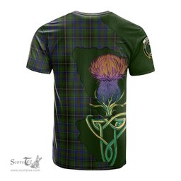 Scottish MacInnes Clan Tartan with Thistle and Scotland Map Tartan Plaid T Shirt Scottish Plaid Tartan Plaid - ScotsTee - scotstee.com