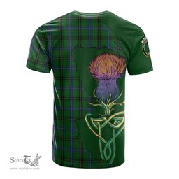 Scottish MacKendrick Clan Tartan with Thistle and Scotland Map Tartan Plaid T Shirt Scottish Plaid Tartan Plaid - ScotsTee - scotstee.com