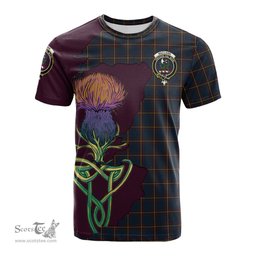 Scottish MacLaine of Lochbuie Hunting Clan Tartan with Thistle and Scotland Map Tartan Plaid T Shirt Scottish Plaid Tartan Plaid - ScotsTee - scotstee.com