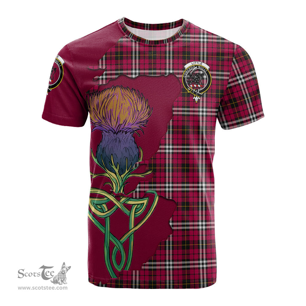 Scottish Little Clan Tartan with Thistle and Scotland Map Tartan Plaid T Shirt Scottish Plaid Tartan Plaid - ScotsTee - scotstee.com