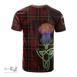 Scottish MacAlister of Skye Clan Tartan with Thistle and Scotland Map Tartan Plaid T Shirt Scottish Plaid Tartan Plaid - ScotsTee - scotstee.com