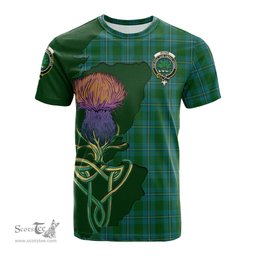 Scottish Irvine of Bonshaw Clan Tartan with Thistle and Scotland Map Tartan Plaid T Shirt Scottish Plaid Tartan Plaid - ScotsTee - scotstee.com