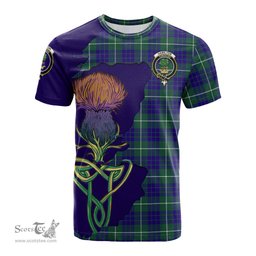Scottish Hamilton Hunting Modern Clan Tartan with Thistle and Scotland Map Tartan Plaid T Shirt Scottish Plaid Tartan Plaid - ScotsTee - scotstee.com