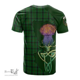 Scottish Kincaid Clan Tartan with Thistle and Scotland Map Tartan Plaid T Shirt Scottish Plaid Tartan Plaid - ScotsTee - scotstee.com