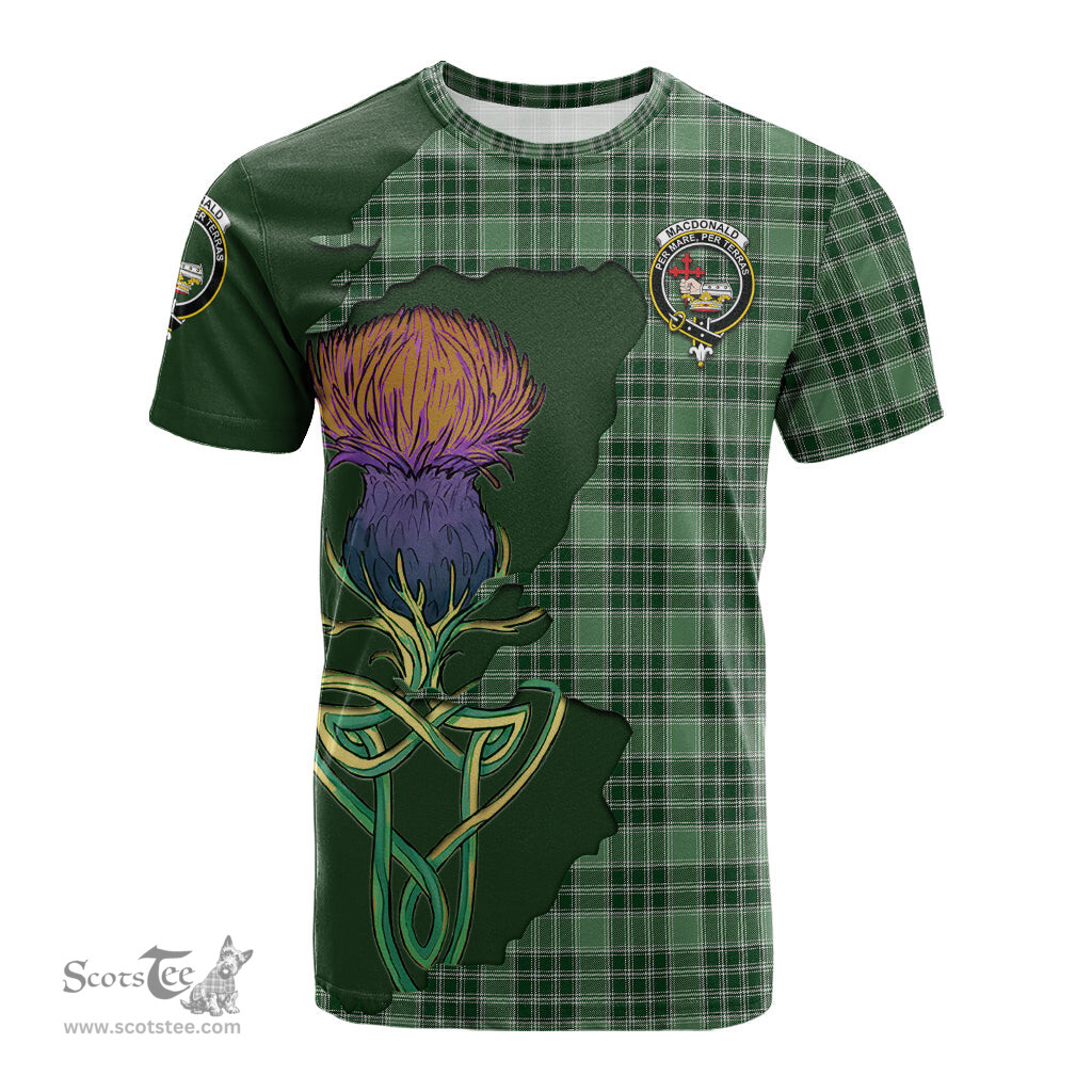 Scottish MacDonald Lord of the Isles Hunting Clan Tartan with Thistle and Scotland Map Tartan Plaid T Shirt Scottish Plaid Tartan Plaid - ScotsTee - scotstee.com