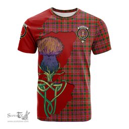 Scottish MacAlister Modern Clan Tartan with Thistle and Scotland Map Tartan Plaid T Shirt Scottish Plaid Tartan Plaid - ScotsTee - scotstee.com