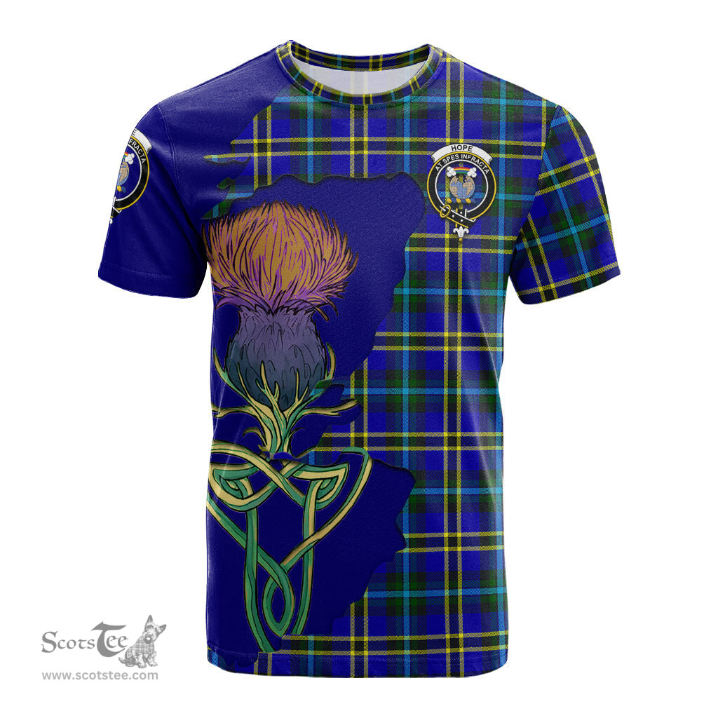 Scottish Hope Modern Clan Tartan with Thistle and Scotland Map Tartan Plaid T Shirt Scottish Plaid Tartan Plaid - ScotsTee - scotstee.com