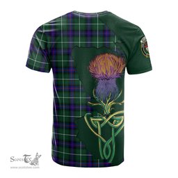 Scottish MacDonald of the Isles Hunting Modern Clan Tartan with Thistle and Scotland Map Tartan Plaid T Shirt Scottish Plaid Tartan Plaid - ScotsTee - scotstee.com