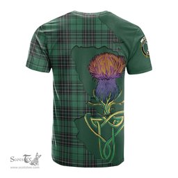 Scottish MacLean Hunting Ancient Clan Tartan with Thistle and Scotland Map Tartan Plaid T Shirt Scottish Plaid Tartan Plaid - ScotsTee - scotstee.com