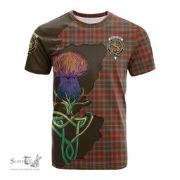 Scottish MacKintosh Hunting Weathered Clan Tartan with Thistle and Scotland Map Tartan Plaid T Shirt Scottish Plaid Tartan Plaid - ScotsTee - scotstee.com