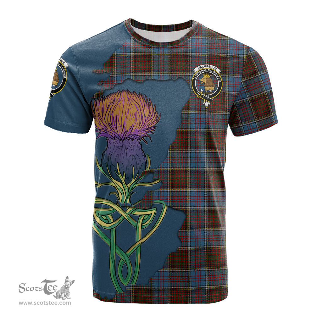 Scottish MacGregor Hastie Clan Tartan with Thistle and Scotland Map Tartan Plaid T Shirt Scottish Plaid Tartan Plaid - ScotsTee - scotstee.com