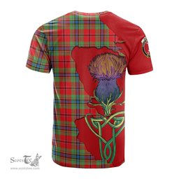Scottish MacLean of Duart Modern Clan Tartan with Thistle and Scotland Map Tartan Plaid T Shirt Scottish Plaid Tartan Plaid - ScotsTee - scotstee.com