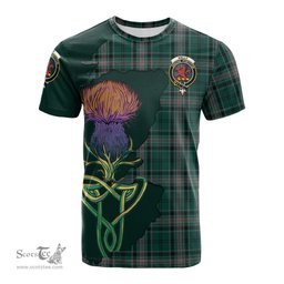 Scottish Kelly of Sleat Hunting Clan Tartan with Thistle and Scotland Map Tartan Plaid T Shirt Scottish Plaid Tartan Plaid - ScotsTee - scotstee.com