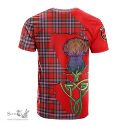 Scottish MacFarlane Modern Clan Tartan with Thistle and Scotland Map Tartan Plaid T Shirt Scottish Plaid Tartan Plaid - ScotsTee - scotstee.com