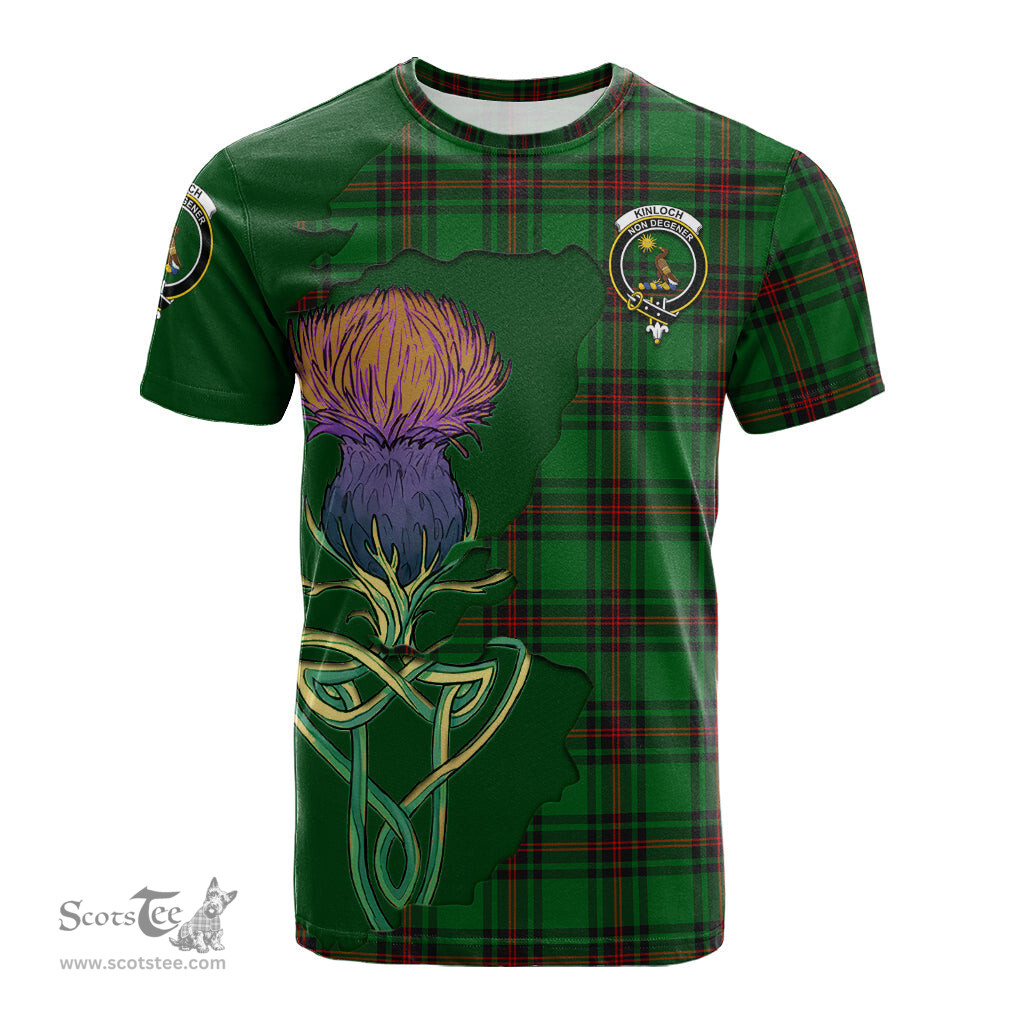 Scottish Kinloch Clan Tartan with Thistle and Scotland Map Tartan Plaid T Shirt Scottish Plaid Tartan Plaid - ScotsTee - scotstee.com