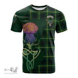 Scottish MacArthur Modern Clan Tartan with Thistle and Scotland Map Tartan Plaid T Shirt Scottish Plaid Tartan Plaid - ScotsTee - scotstee.com