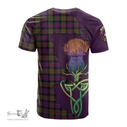 Scottish MacDonald Modern Clan Tartan with Thistle and Scotland Map Tartan Plaid T Shirt Scottish Plaid Tartan Plaid - ScotsTee - scotstee.com