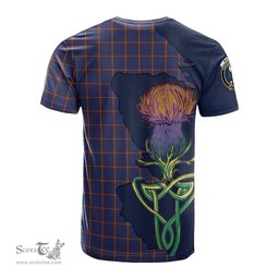 Scottish MacLaine of Lochbuie Clan Tartan with Thistle and Scotland Map Tartan Plaid T Shirt Scottish Plaid Tartan Plaid - ScotsTee - scotstee.com