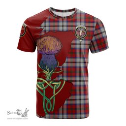 Scottish MacCulloch Dress Clan Tartan with Thistle and Scotland Map Tartan Plaid T Shirt Scottish Plaid Tartan Plaid - ScotsTee - scotstee.com