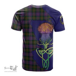Scottish MacDonell of Glengarry Clan Tartan with Thistle and Scotland Map Tartan Plaid T Shirt Scottish Plaid Tartan Plaid - ScotsTee - scotstee.com