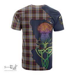 Scottish MacInnes Ancient Hunting Clan Tartan with Thistle and Scotland Map Tartan Plaid T Shirt Scottish Plaid Tartan Plaid - ScotsTee - scotstee.com