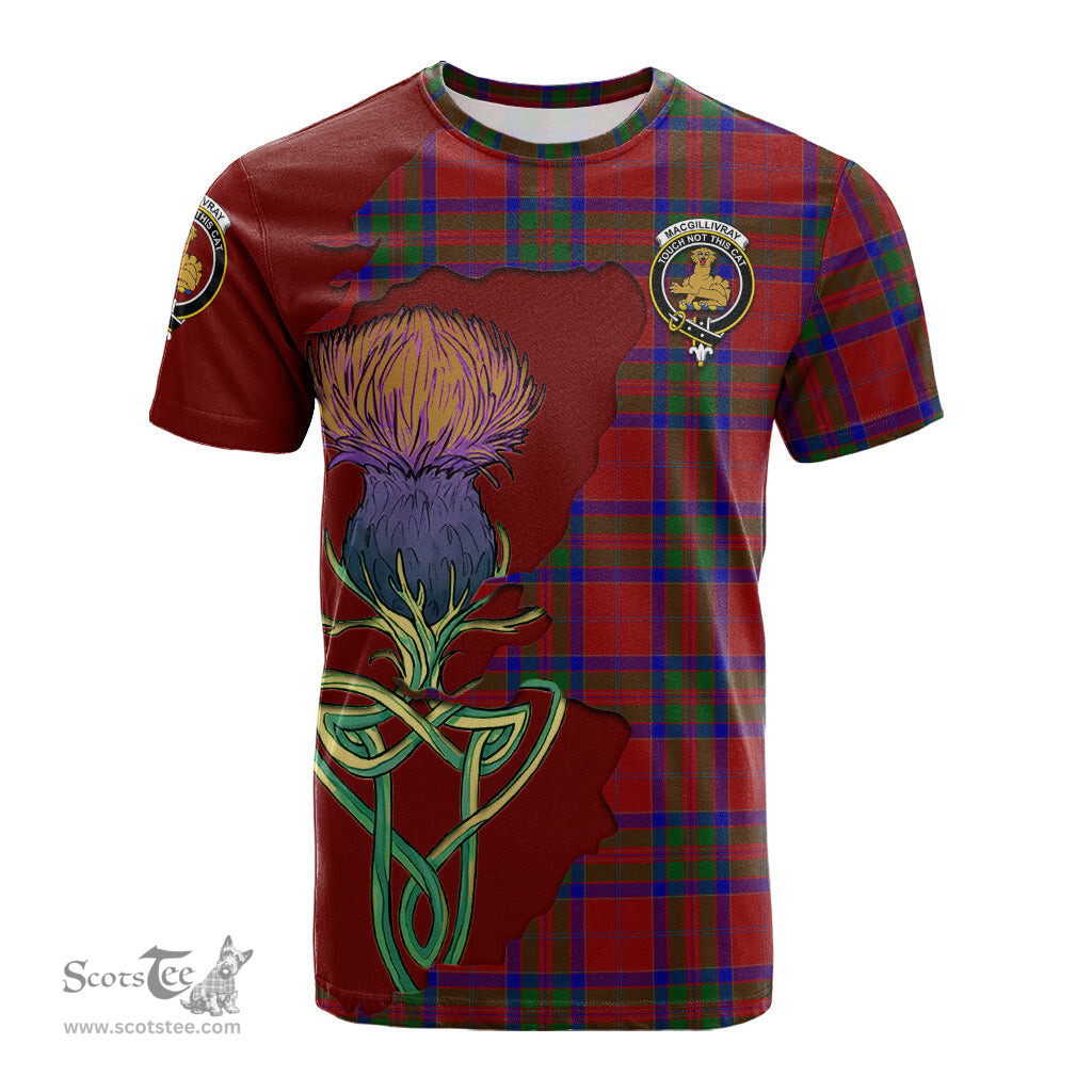 Scottish MacGillivray Clan Tartan with Thistle and Scotland Map Tartan Plaid T Shirt Scottish Plaid Tartan Plaid - ScotsTee - scotstee.com