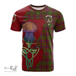 Scottish Lumsden Clan Tartan with Thistle and Scotland Map Tartan Plaid T Shirt Scottish Plaid Tartan Plaid - ScotsTee - scotstee.com