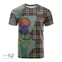 Scottish MacLeod of Harris Weathered Clan Tartan with Thistle and Scotland Map Tartan Plaid T Shirt Scottish Plaid Tartan Plaid - ScotsTee - scotstee.com